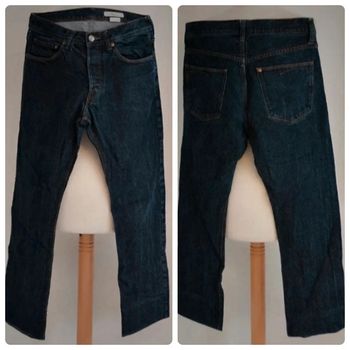 Jean bleu brut Sliq wast low leg slim H&M taille 40