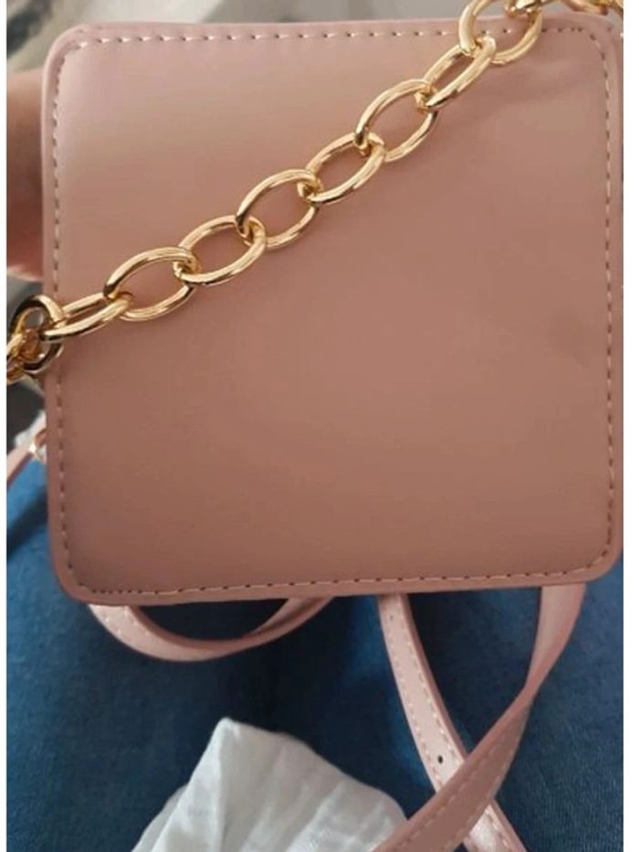 🌺 NEUF sac seau rose avec chaîne - photo numéro 3