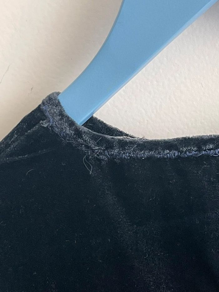 Robe manches longues en velours couleur bleu nuit Mademoiselle R de la redoute - photo numéro 7