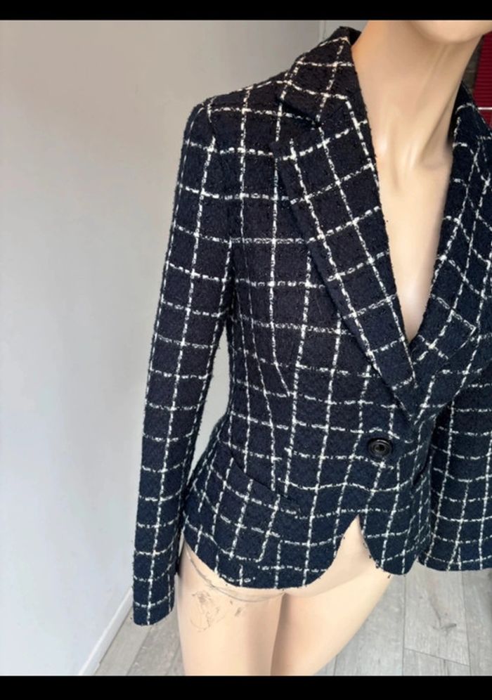 Veste Zara à carreaux style tailleur – Taille M - photo numéro 7