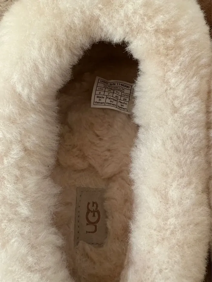 Ugg tazzlita chesnut tazz 40 neuf chaussures femme camel marron plate-forme mules fourrure - photo numéro 6