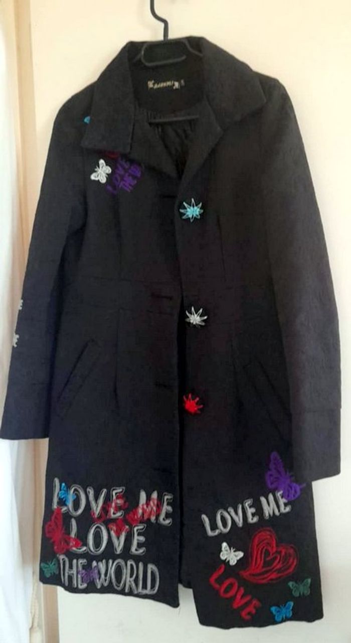 Manteau noir customé