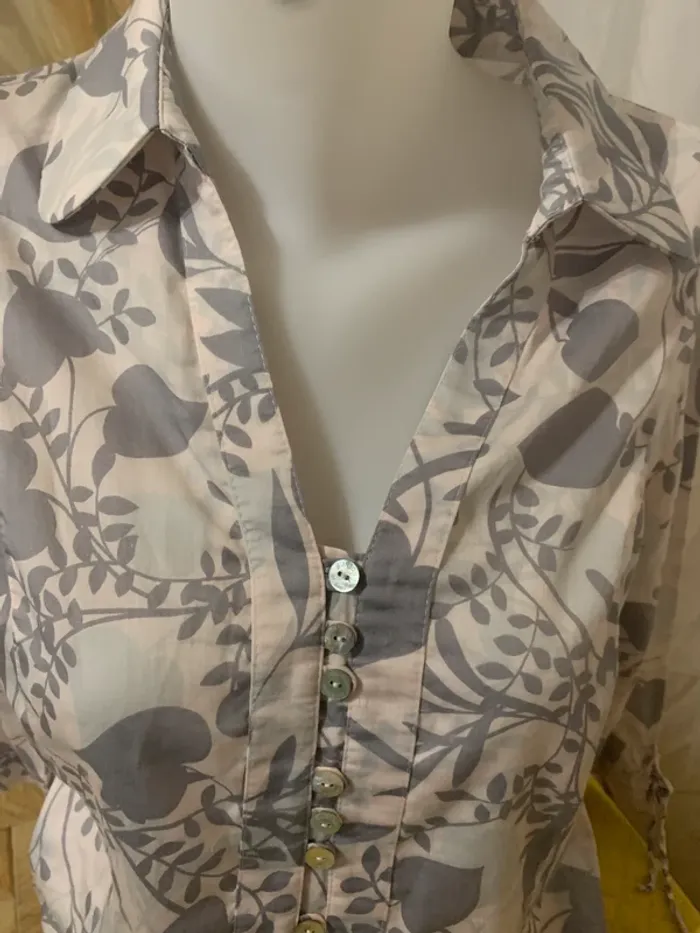 Chemise Burton taille 44 100%coton manches 3/4 - photo numéro 3