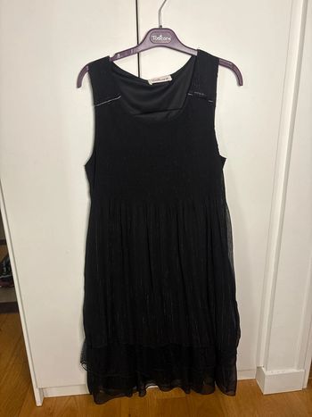 🌺robe de soirée noir toscane avec fil doré🌺
