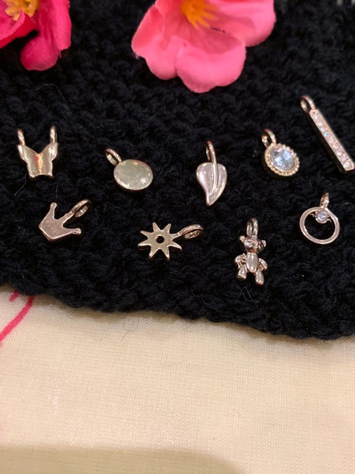 Lot de 18 breloques dorés pour création de bijoux - photo numéro 5