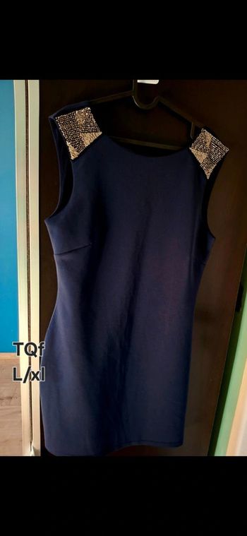 Robe bleue marine et argenté