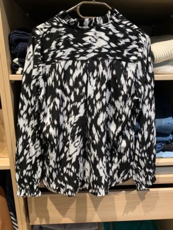 Blouse noir blanc sans marque