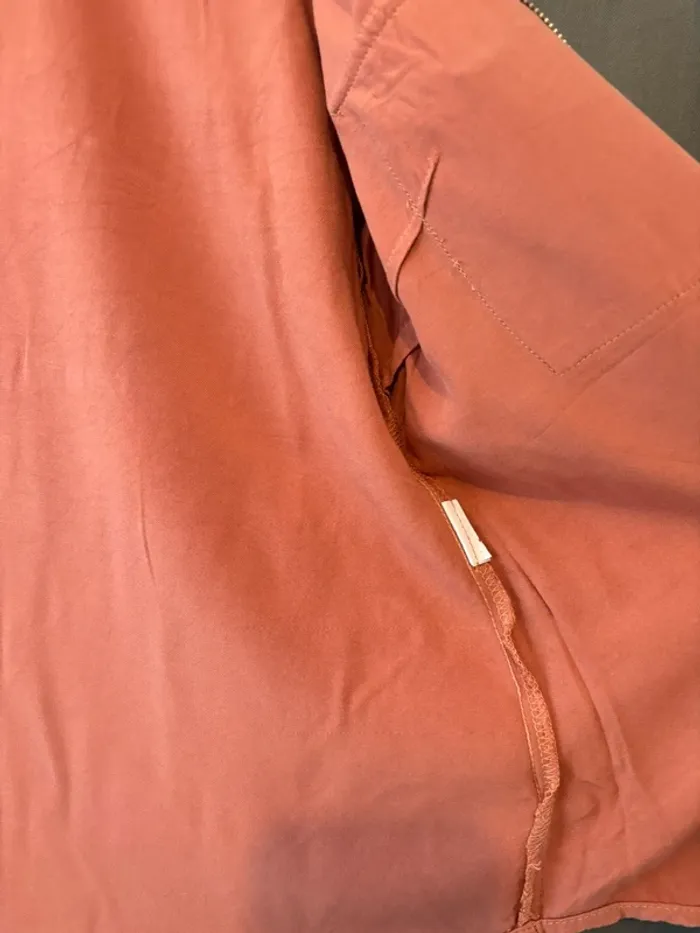 Veste Chemise à fermeture éclair Corail / orangé 36 - photo numéro 7