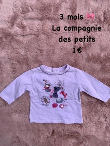 T-shirt 🎀 3 mois 🎀 La compagnie des petits