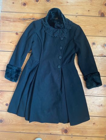 Superbe manteau Hell Bunny noir neuf taille XL 42 style vintage années 50