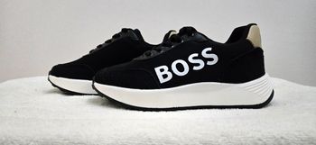 Hugo Boss Kids – Baskets BOSS logo noir/blanc – Pointure 29