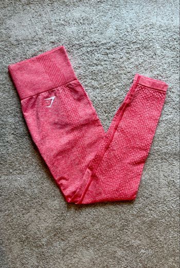 Gymshark Legging Sport Femme Rose Chiné – Taille XS – Legging Fitness Musculation – Comme neuf