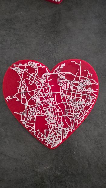 Cœur lieu de rencontre personnalisable 