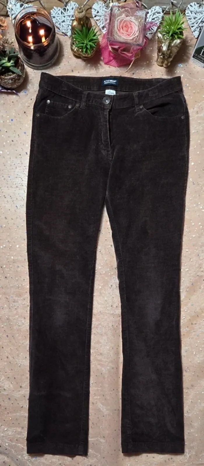 Pantalon marron effet velours La Redoute - photo numéro 2