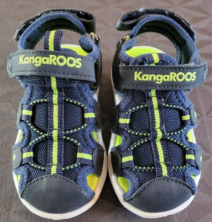 Sandales 23 Kangaroos bleues et jaunes - photo numéro 3