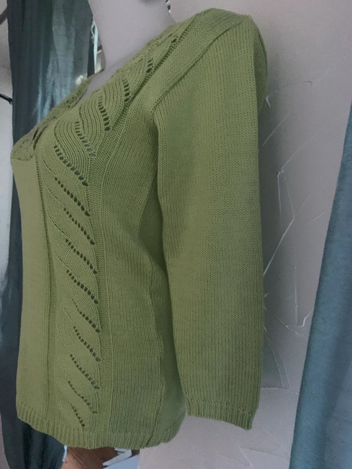 Pull DS taille 40 vert pomme - photo numéro 6