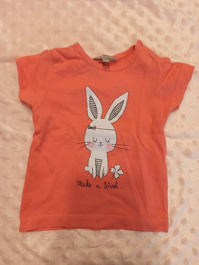 Tee-shirt manches courtes lapin 🐰3 mois