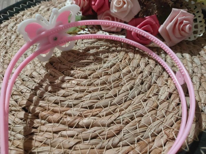 🦋Serre tête papillon rose et blanc🦋 - photo numéro 3