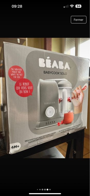 BabyCook Solo Béaba Gris avec notice