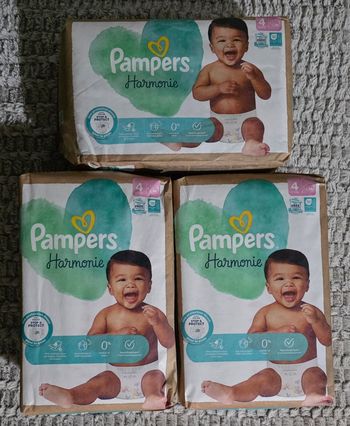 Couches Pampers Harmonie taille 4x3