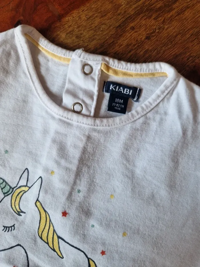 T-shirt manches longues licorne 18 mois - photo numéro 2
