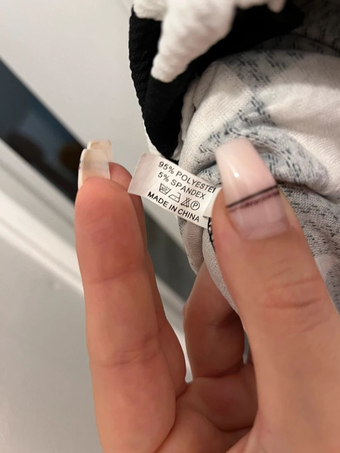 Robe longue noire et blanche à carreaux taille S - photo numéro 7