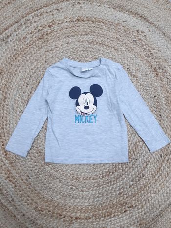 Tee shirt manches longues Mickey Disney 80 cm
