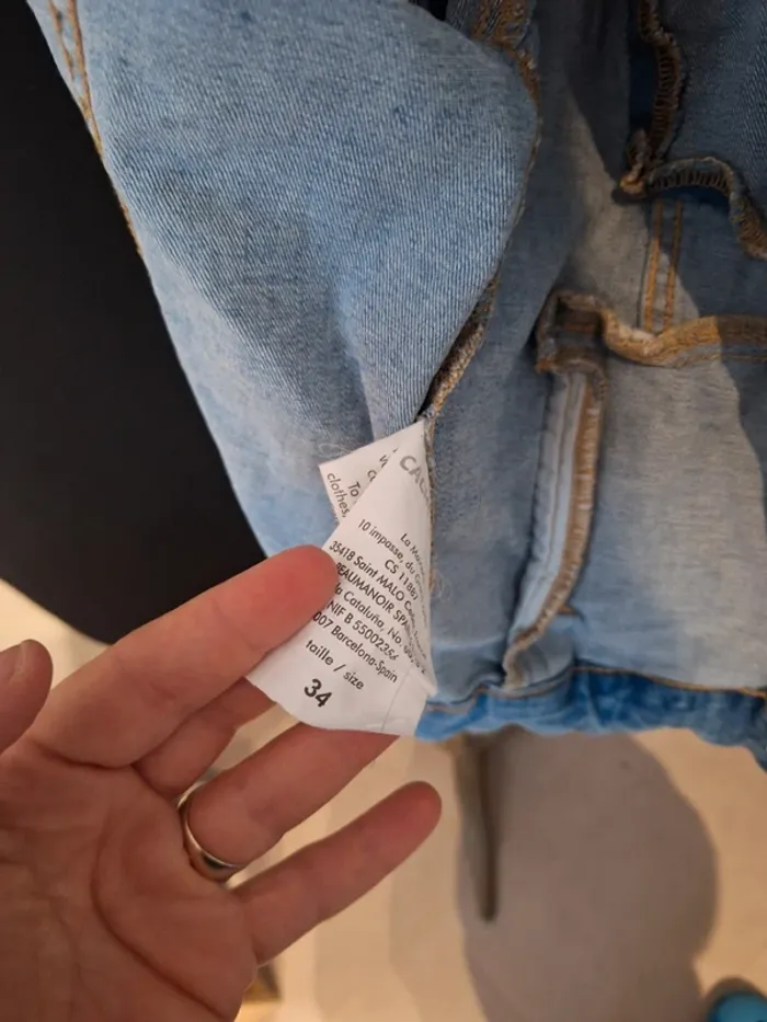 Veste en Jeans Cache Coeur - photo numéro 4