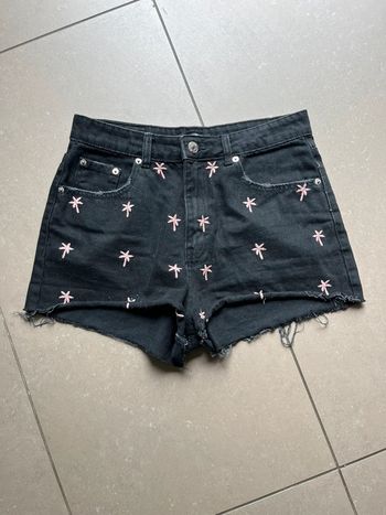 Short en jean noir pull and bear M