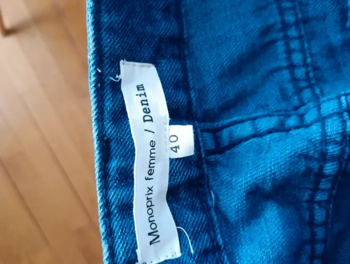 Jean flare monoprix femme denim taille 40 - photo numéro 9