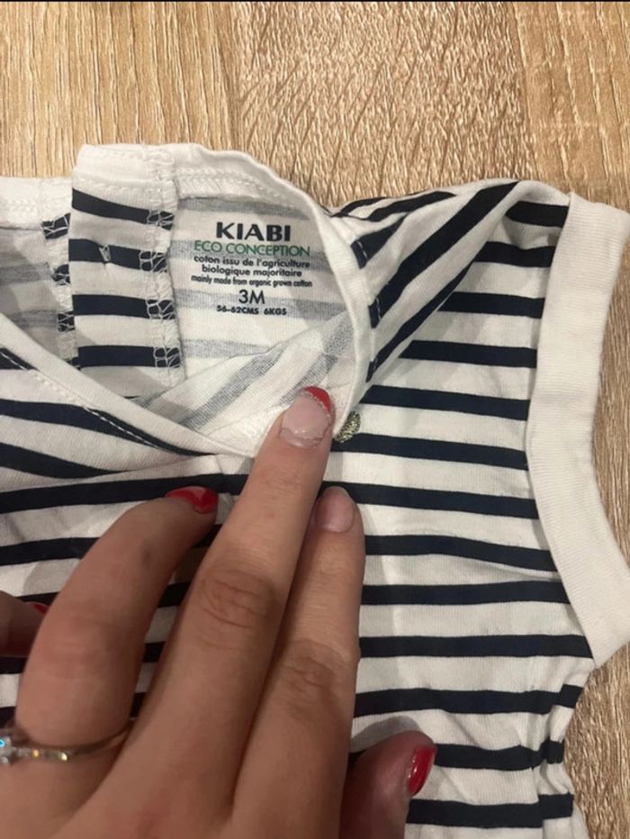 Ensemble marinière tunique +legging bébé fille - photo numéro 2