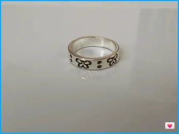 Bague papillon tendance femme -argenté acier inoxydable