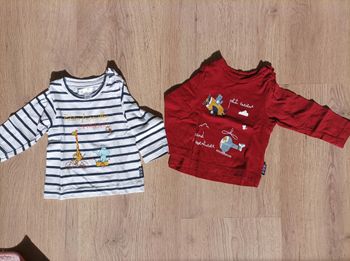 Lot de 2 t-shirts ML 3 mois