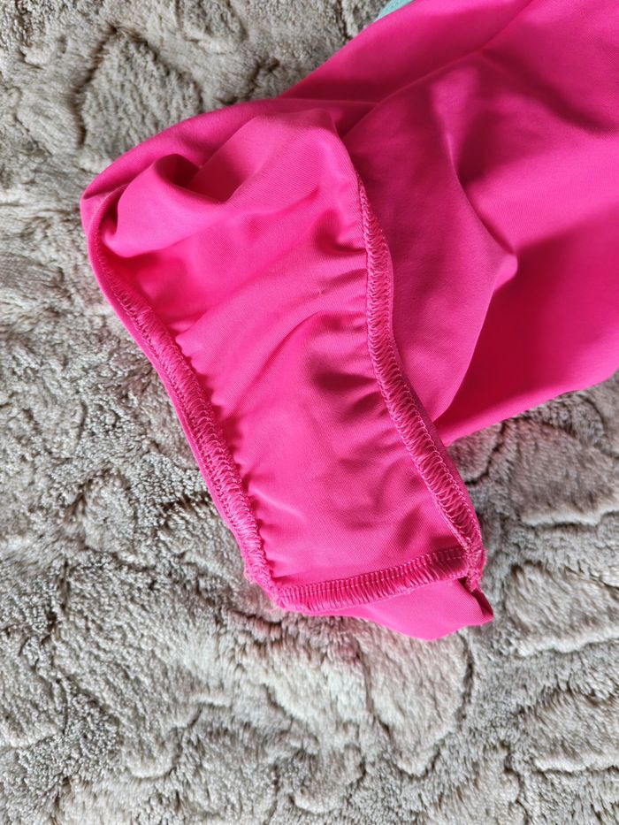 Maillot de bain rose fluo Nabaiji une pièce pour enfant - photo numéro 3