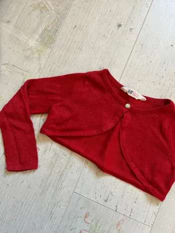Boléro de fête rouge pailletée
