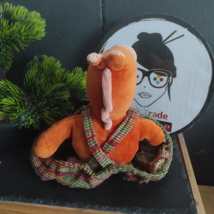 Doudou Peluche Moulin Roty Cheval Marron Les Zazous Salopette La Grande Famille - photo numéro 3