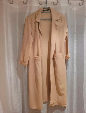Veste légère longue beige