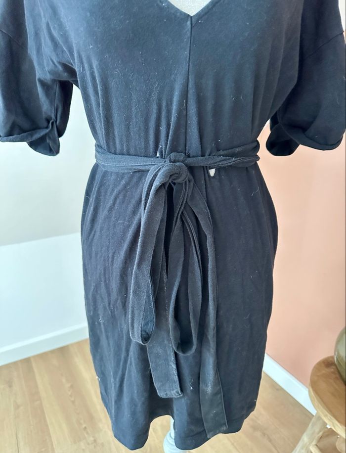 💜 Robe tunique noir Zara avec ceinture taille S 💜 - photo numéro 4