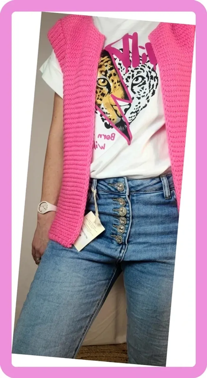 Gilet en maille sans manches - Taille Unique - Neuf avec étiquette - photo numéro 7