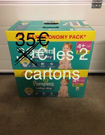 196 couches Pampers baby dry taille 4+