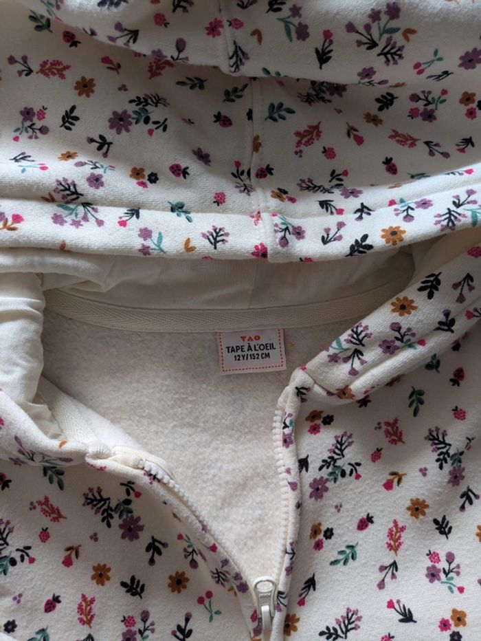 Veste en molleton fleurie fille 12 ans Tape à l'oeil - photo numéro 2