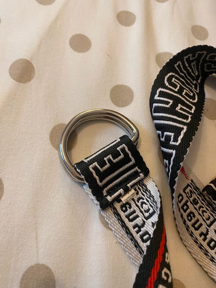Ceinture stylée à lettres, noire, rouge et blanc - photo numéro 4
