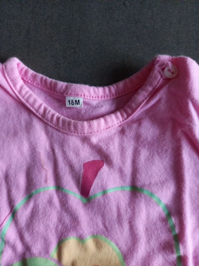 Tee shirt rose 18 mois - photo numéro 2