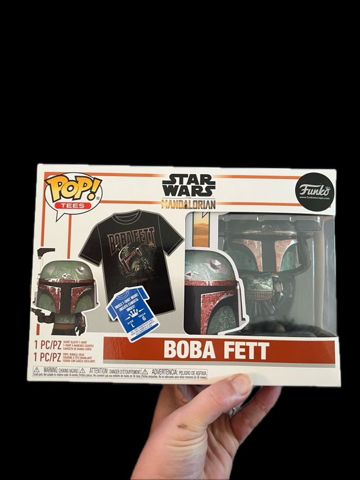 Lot pop funko mandalorian + tee shirt taille L Star wars Neuf jamais ouvert - photo numéro 4