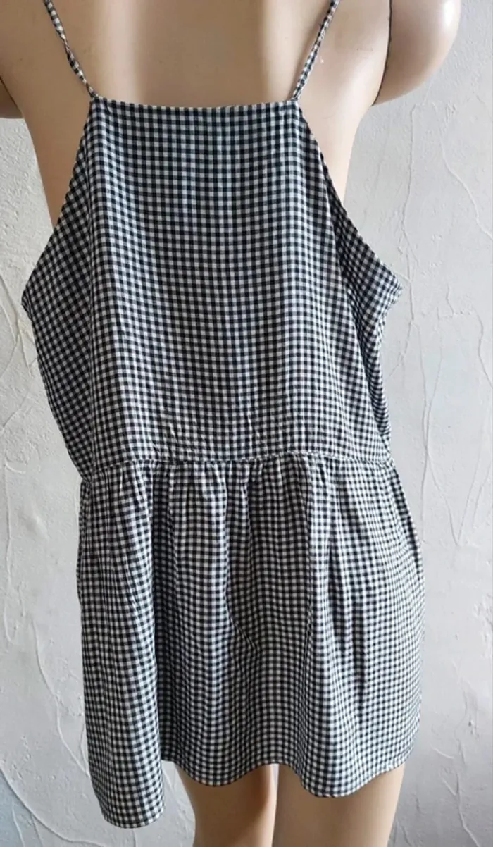 Blouse Vichy à Fleurs Brodées Taille 42 - photo numéro 4