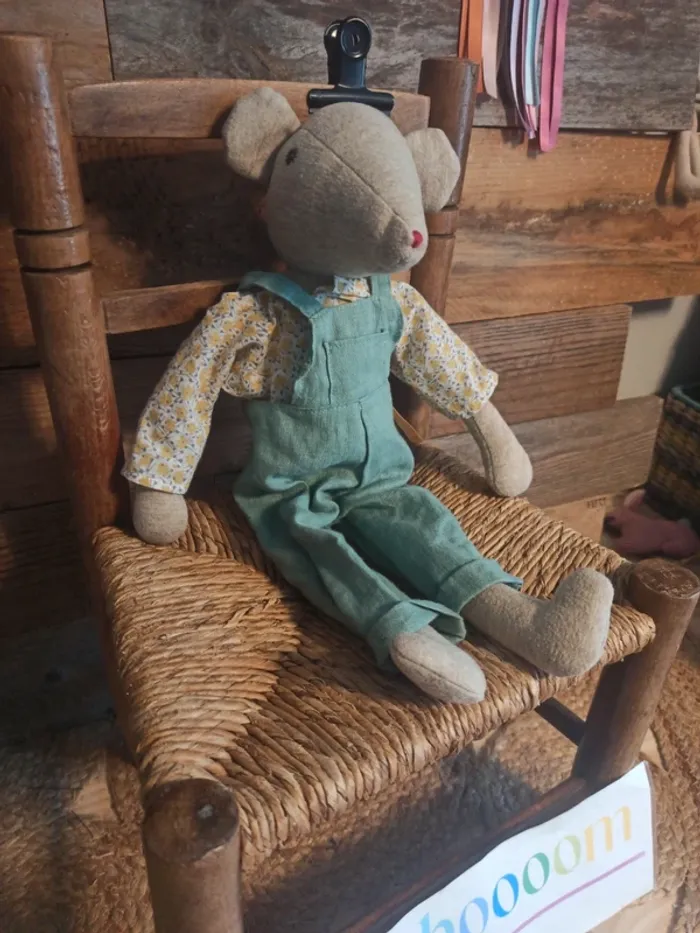 Peluche souris papa Chicoré famille Mirabelle Moulin roty tbe - photo numéro 3