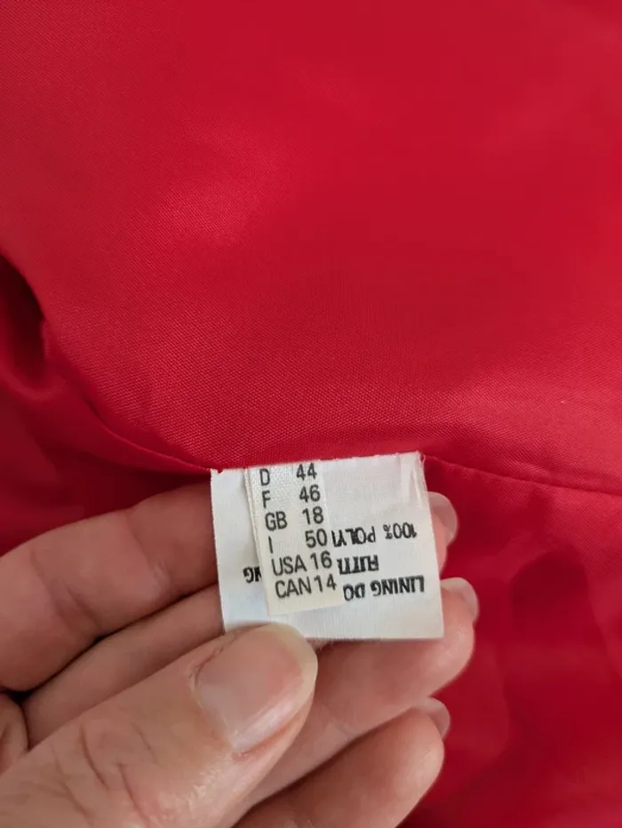 Veste blazer d'été rouge - taille 46 - photo numéro 6