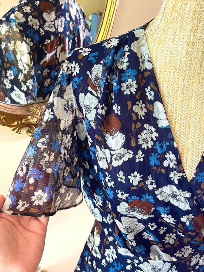 Robe Évasée avec Motif Floral - mango - Taille L - photo numéro 11