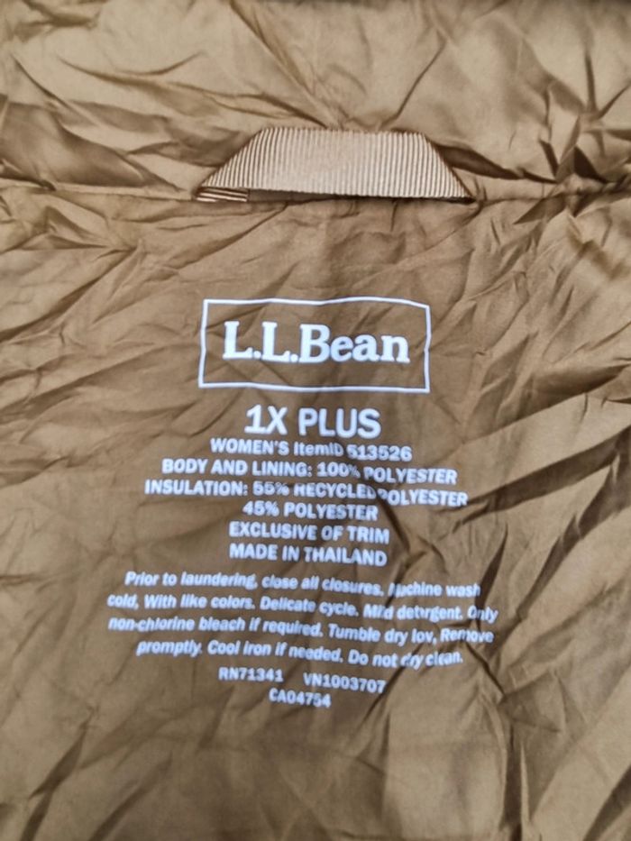 Doudoune sans manches L.L. Bean kaki – Taille XL Femme (mesures en photos) - photo numéro 5