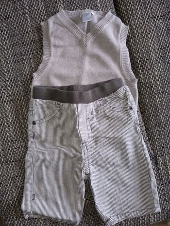 Ensemble pantalon et pull sans manches 1 mois 53 cm